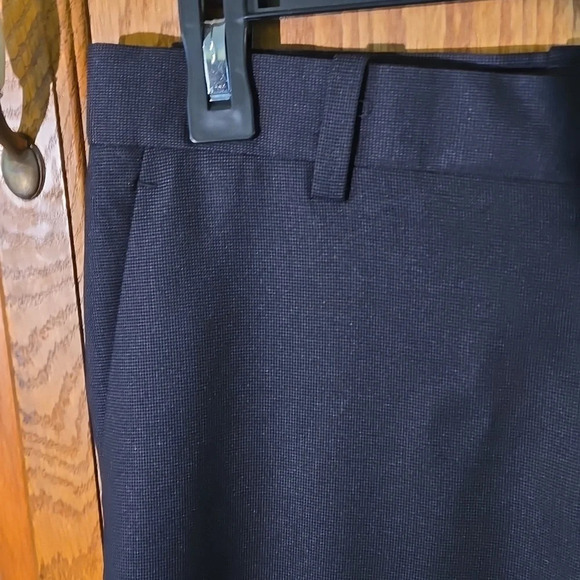 Savane Flat Front Straight Leg Black Dress Pants Men's Washable size 32X30 - Picture 3 of 13